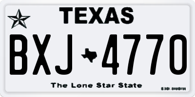 TX license plate BXJ4770