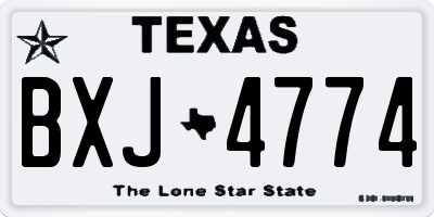 TX license plate BXJ4774