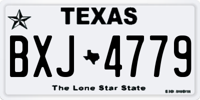 TX license plate BXJ4779