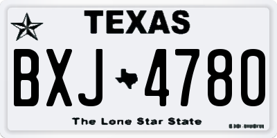 TX license plate BXJ4780