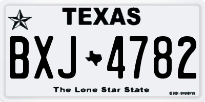 TX license plate BXJ4782