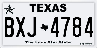 TX license plate BXJ4784