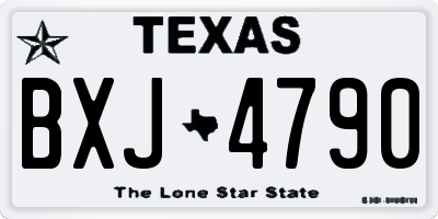 TX license plate BXJ4790