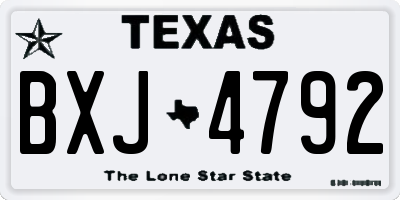 TX license plate BXJ4792