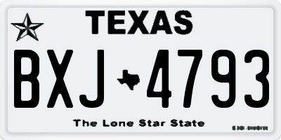 TX license plate BXJ4793