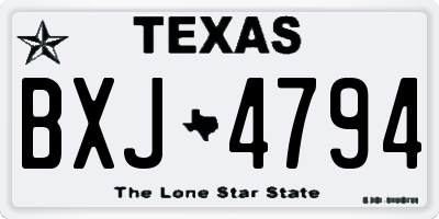 TX license plate BXJ4794