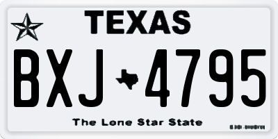 TX license plate BXJ4795