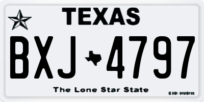 TX license plate BXJ4797