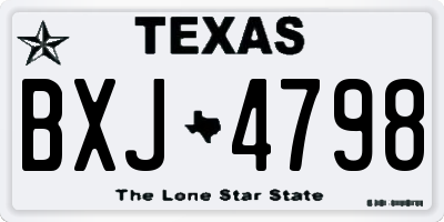TX license plate BXJ4798