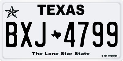 TX license plate BXJ4799