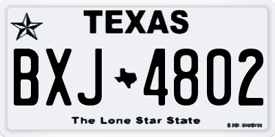 TX license plate BXJ4802
