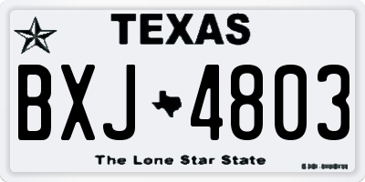 TX license plate BXJ4803