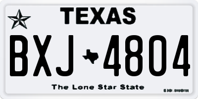 TX license plate BXJ4804