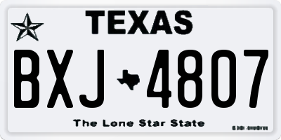 TX license plate BXJ4807
