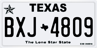 TX license plate BXJ4809