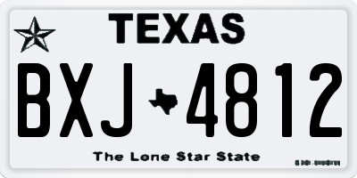 TX license plate BXJ4812