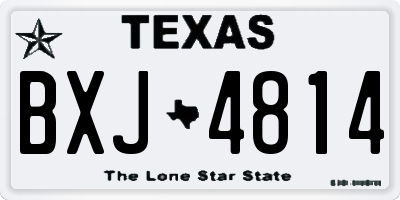 TX license plate BXJ4814