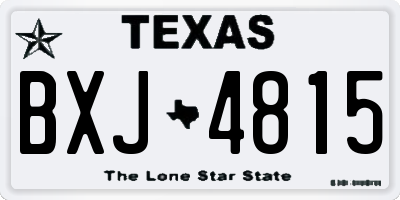 TX license plate BXJ4815