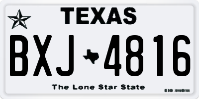 TX license plate BXJ4816