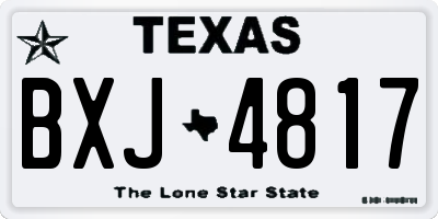 TX license plate BXJ4817
