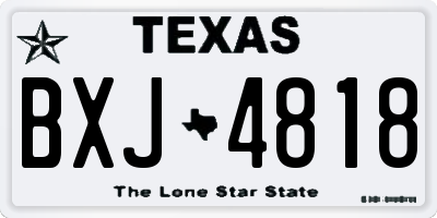 TX license plate BXJ4818