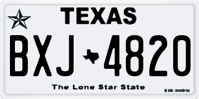 TX license plate BXJ4820