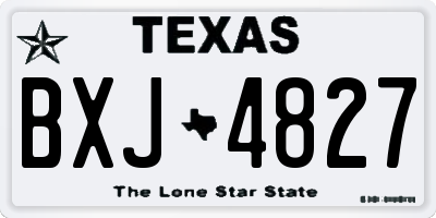 TX license plate BXJ4827