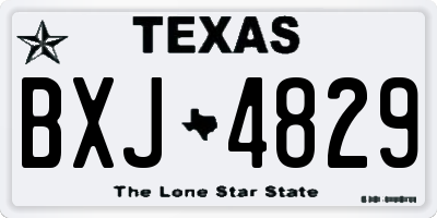 TX license plate BXJ4829