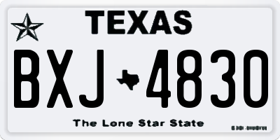TX license plate BXJ4830