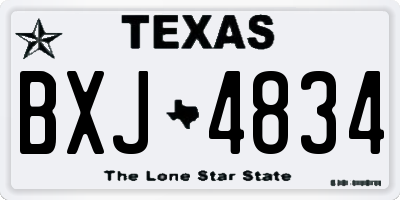 TX license plate BXJ4834