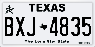 TX license plate BXJ4835