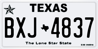 TX license plate BXJ4837