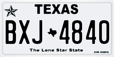 TX license plate BXJ4840