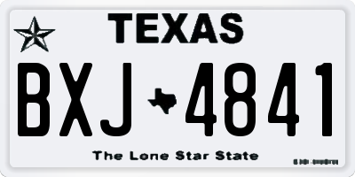 TX license plate BXJ4841