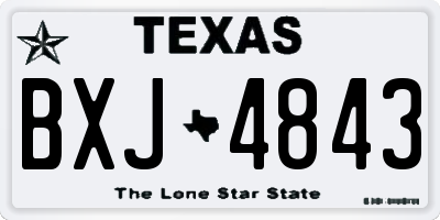 TX license plate BXJ4843