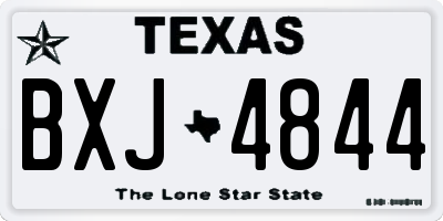 TX license plate BXJ4844