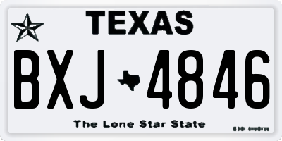 TX license plate BXJ4846