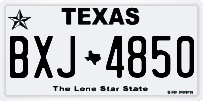 TX license plate BXJ4850