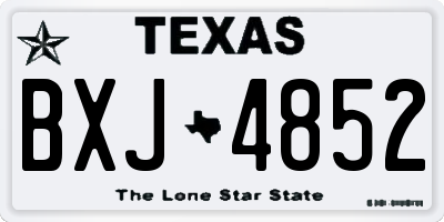 TX license plate BXJ4852