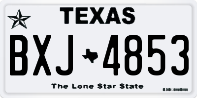 TX license plate BXJ4853