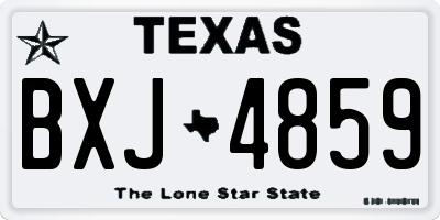 TX license plate BXJ4859