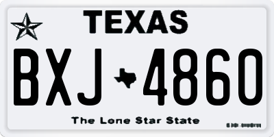 TX license plate BXJ4860