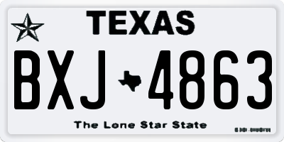 TX license plate BXJ4863