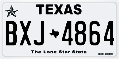TX license plate BXJ4864