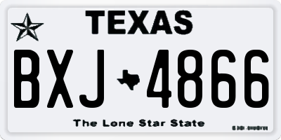 TX license plate BXJ4866