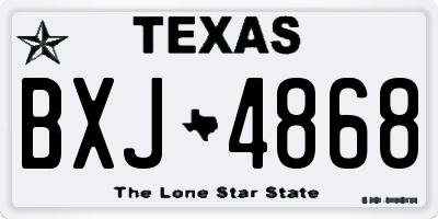 TX license plate BXJ4868