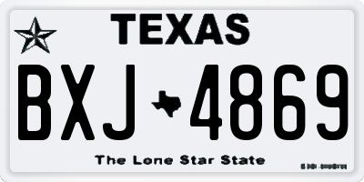 TX license plate BXJ4869