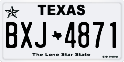 TX license plate BXJ4871