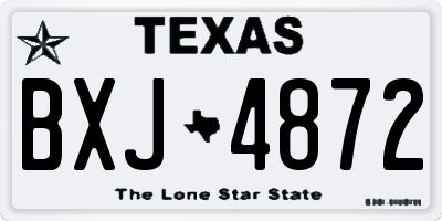 TX license plate BXJ4872