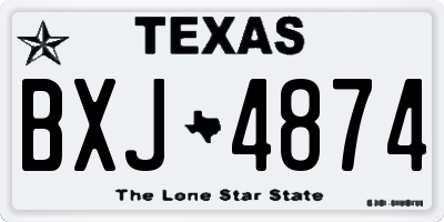 TX license plate BXJ4874